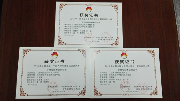 我院学生在2015年全国大学生计算机设计大赛中喜获佳绩