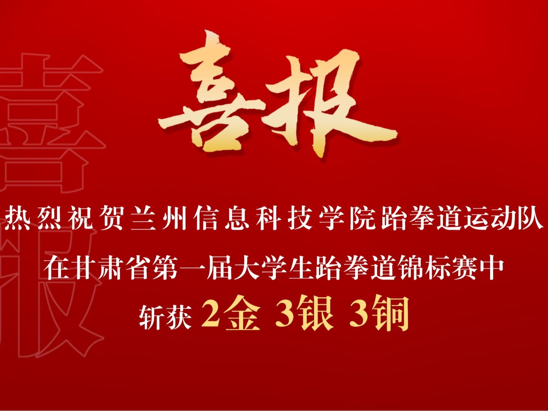 2金3银3铜！兰州信息科技学院这支队伍连获佳绩